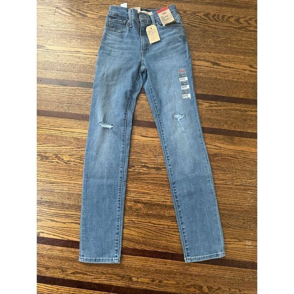 Levi's Women's 724 High Rise Straight Jeans 00 24x30 - Picture 5 of 8